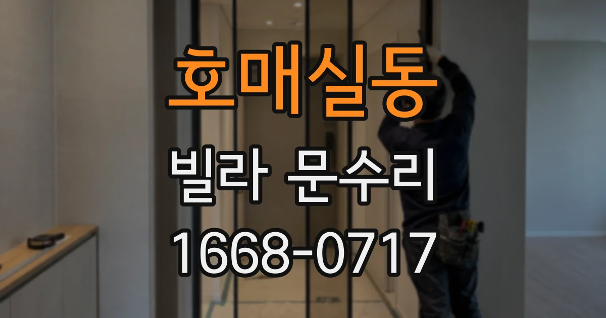호매실동 빌라 문수리