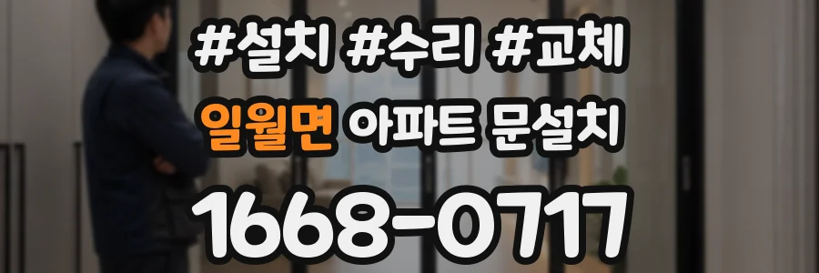 일월면 아파트 문설치
