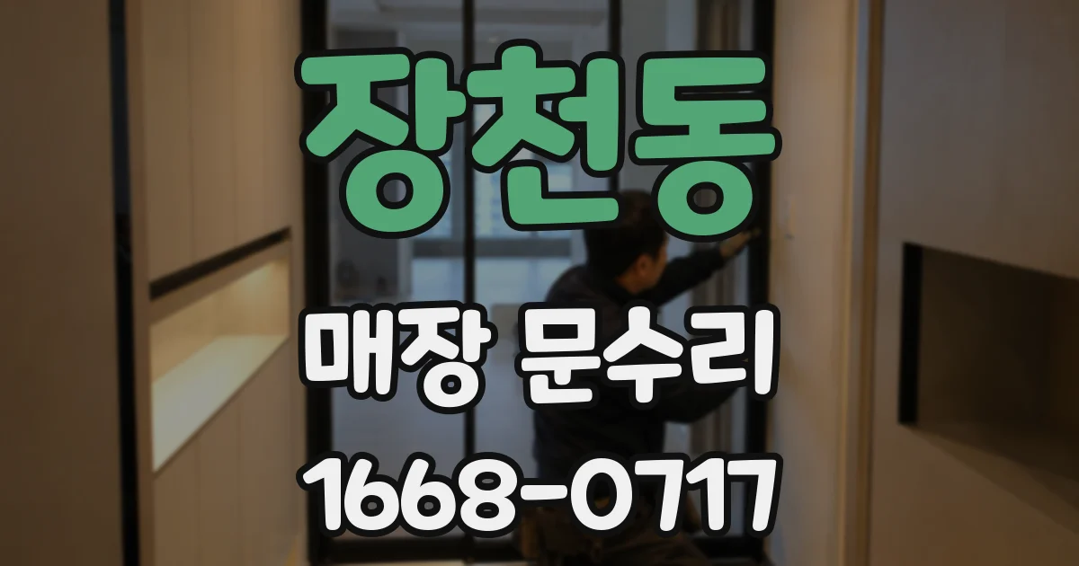 장천동 매장 문수리