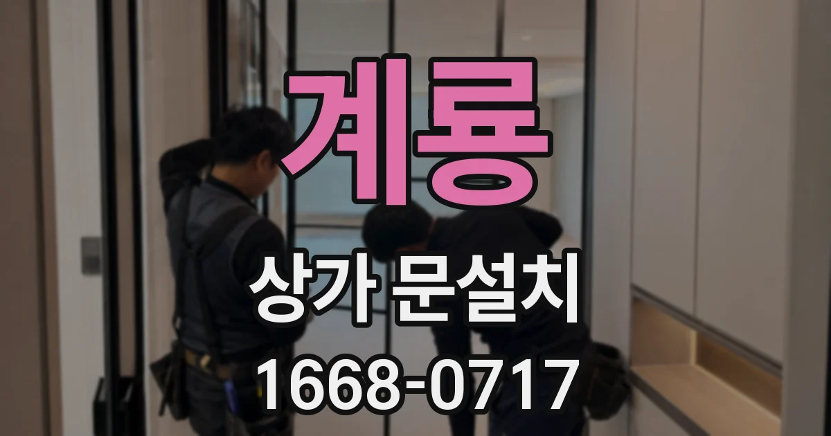 계룡 상가 문설치