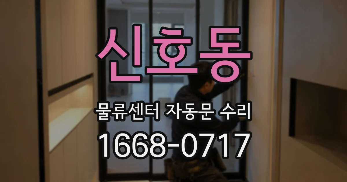 신호동 물류센터 자동문 수리