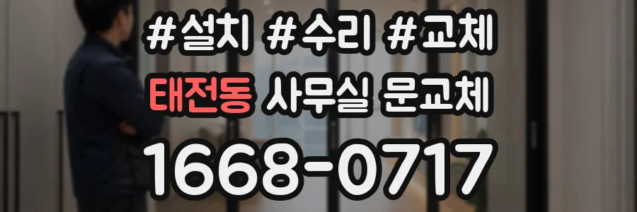 태전동 사무실 문교체