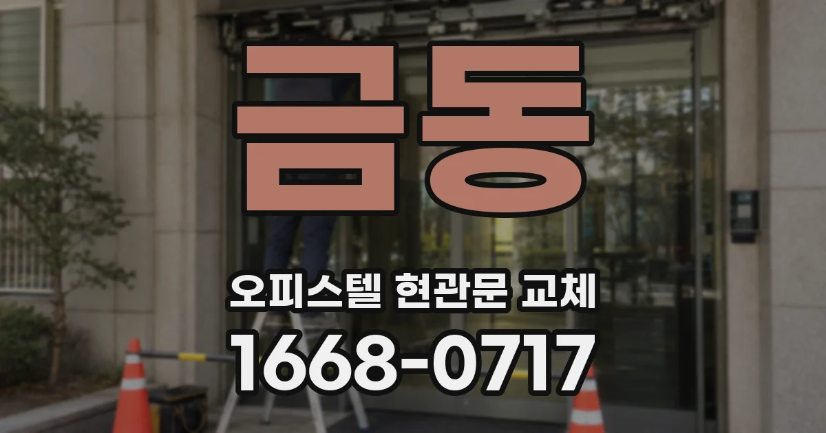 금동 오피스텔 현관문 교체