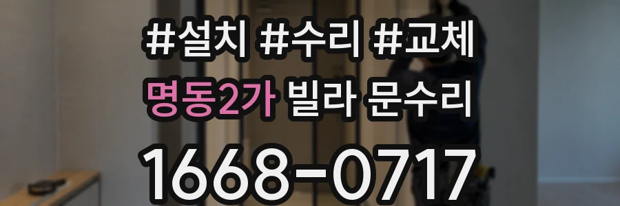 명동2가 빌라 문수리
