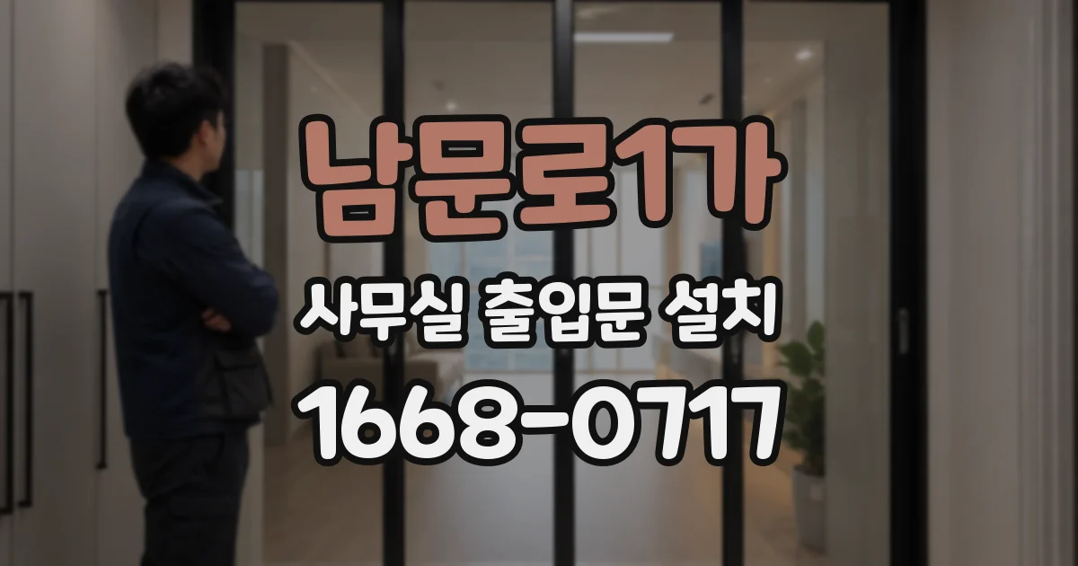 남문로1가 사무실 출입문 설치