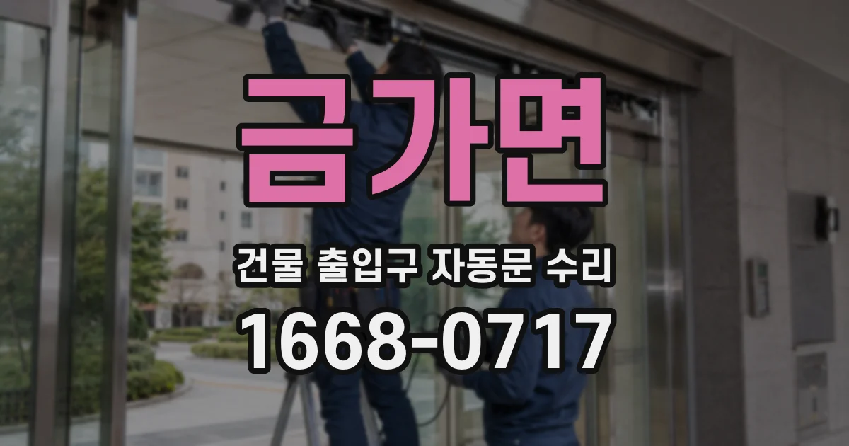 금가면 건물 출입구 자동문 수리