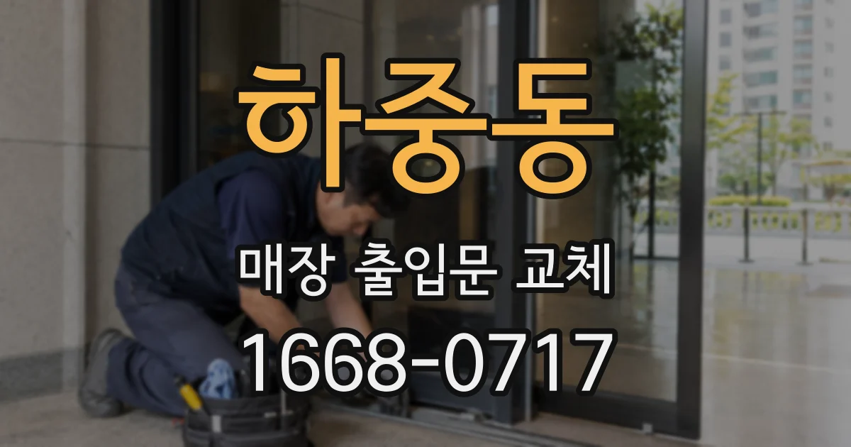 하중동 매장 출입문 교체