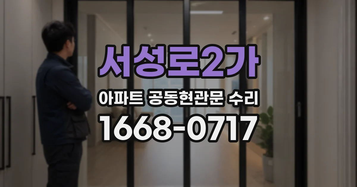 서성로2가 아파트 공동현관문 수리