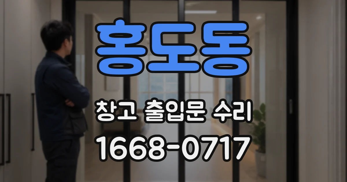 홍도동 창고 출입문 수리