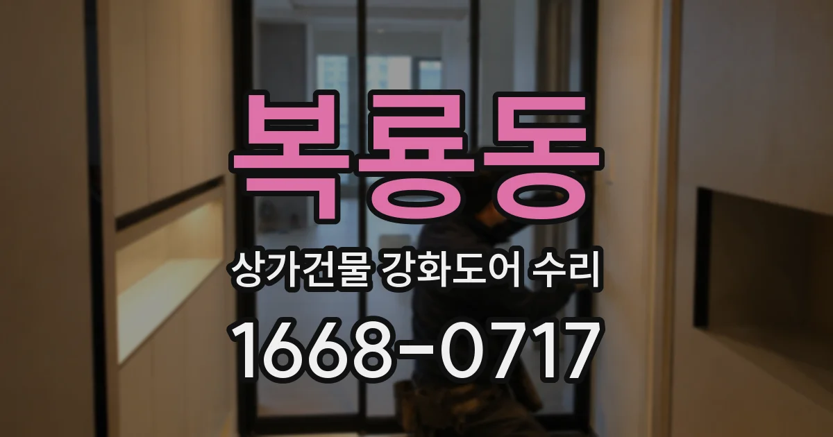 복룡동 상가건물 강화도어 수리