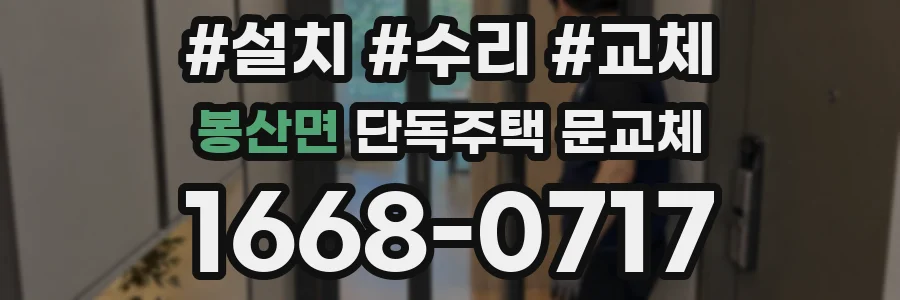 봉산면 단독주택 문교체