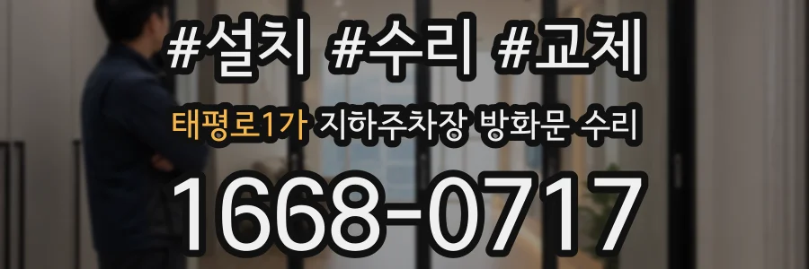 태평로1가 지하주차장 방화문 수리
