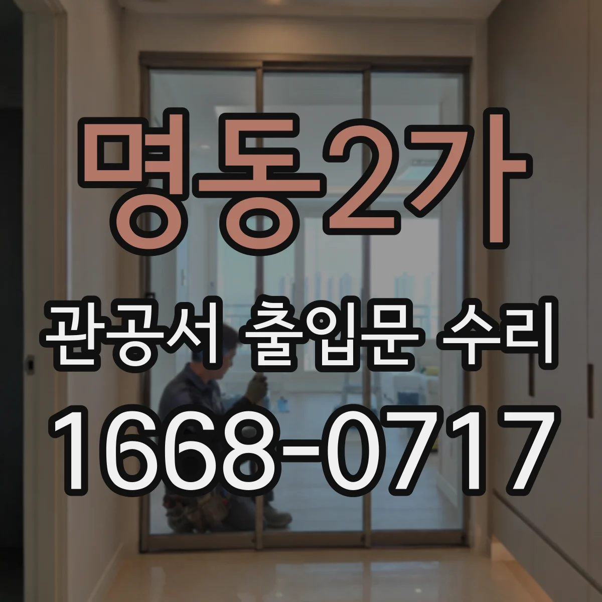 명동2가 관공서 출입문 수리