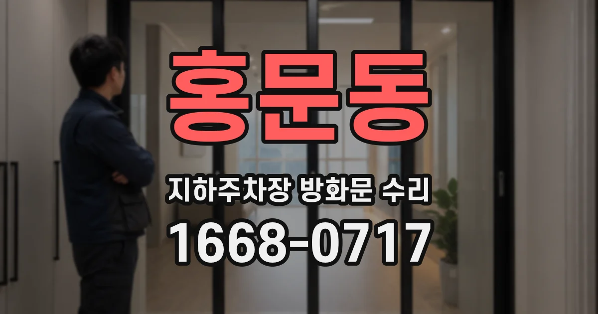 홍문동 지하주차장 방화문 수리