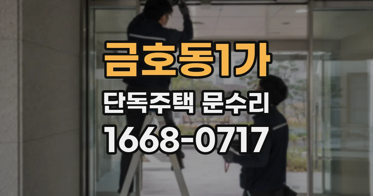 금호동1가 단독주택 문수리