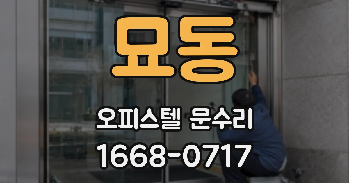 묘동 오피스텔 문수리