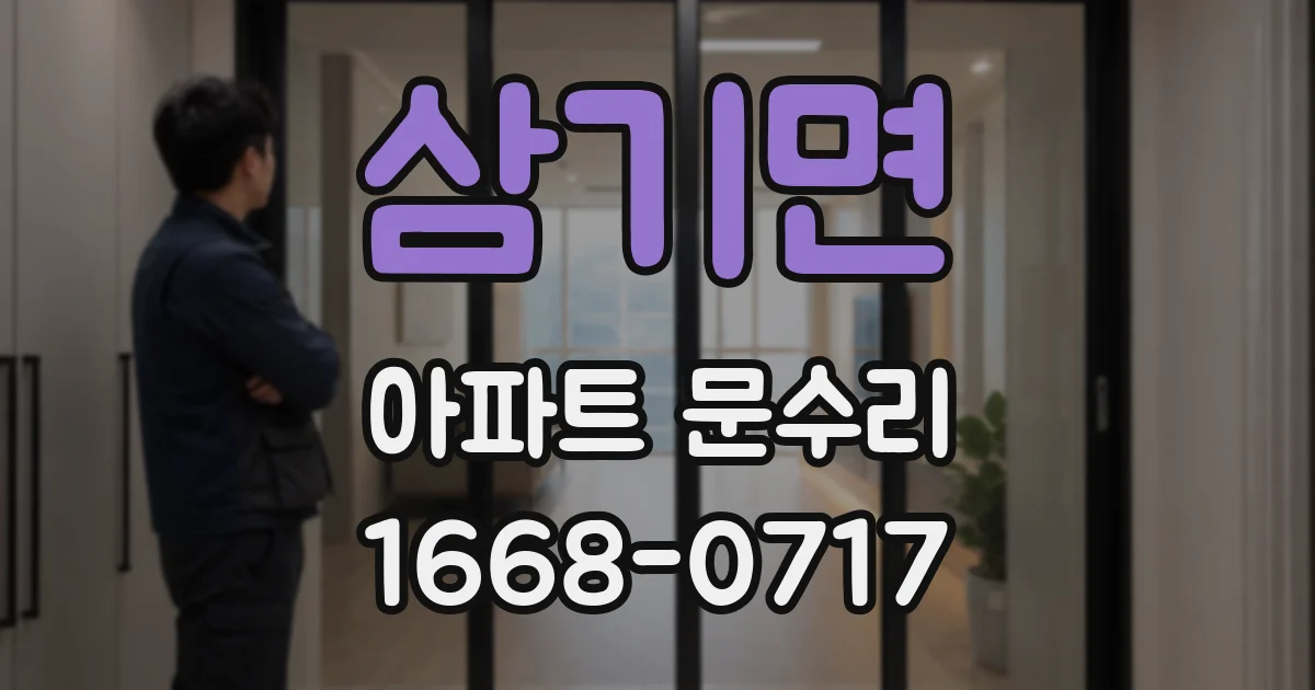 삼기면 아파트 문수리