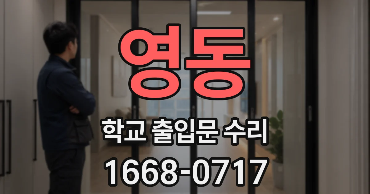 영동 학교 출입문 수리