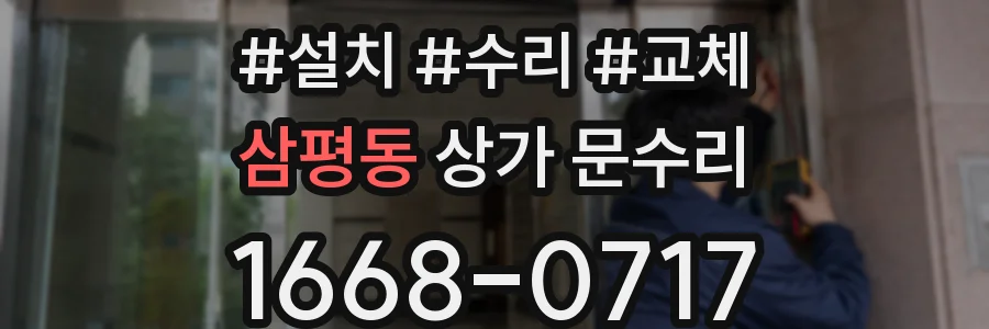 삼평동 상가 문수리