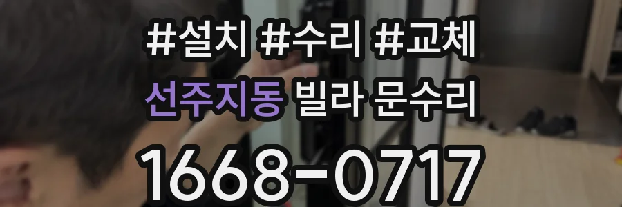 선주지동 빌라 문수리