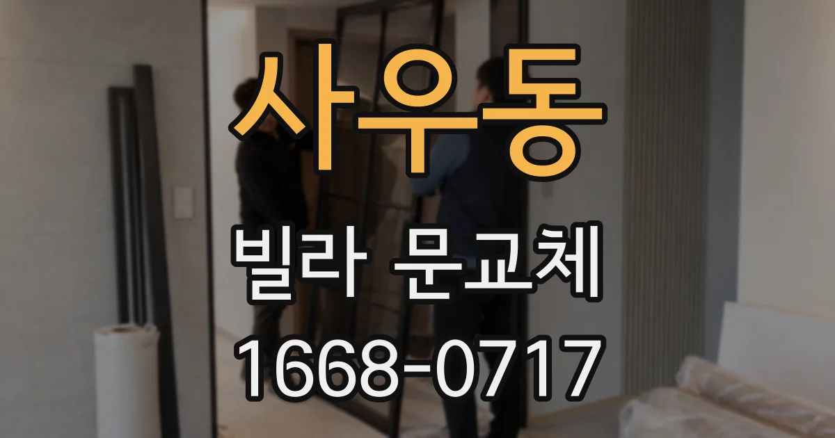 사우동 빌라 문교체