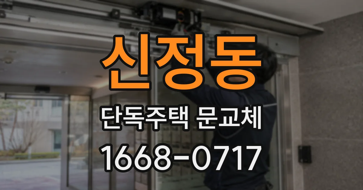 신정동 단독주택 문교체