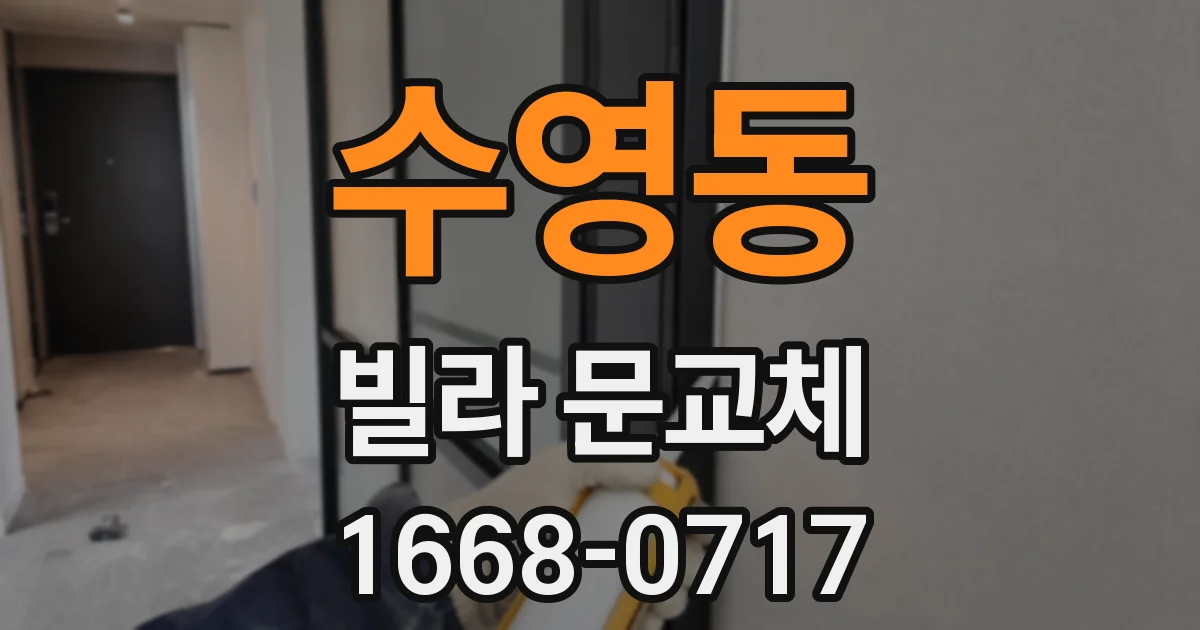 수영동 빌라 문교체