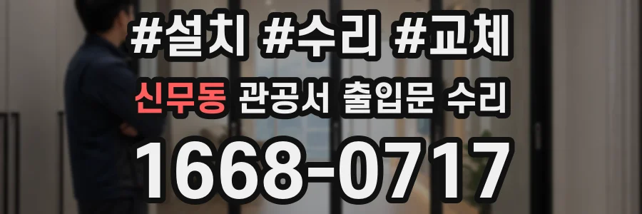 신무동 관공서 출입문 수리