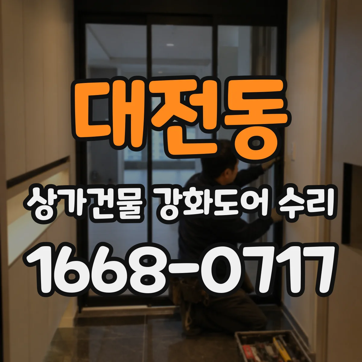 대전동 상가건물 강화도어 수리