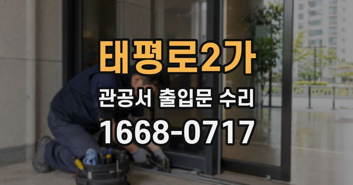 태평로2가 관공서 출입문 수리