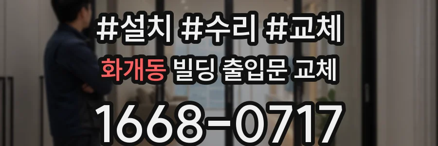 화개동 빌딩 출입문 교체