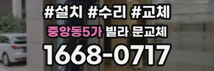중앙동5가 빌라 문교체