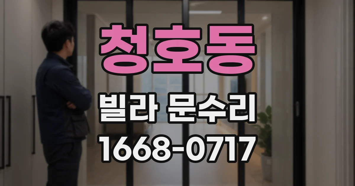 청호동 빌라 문수리