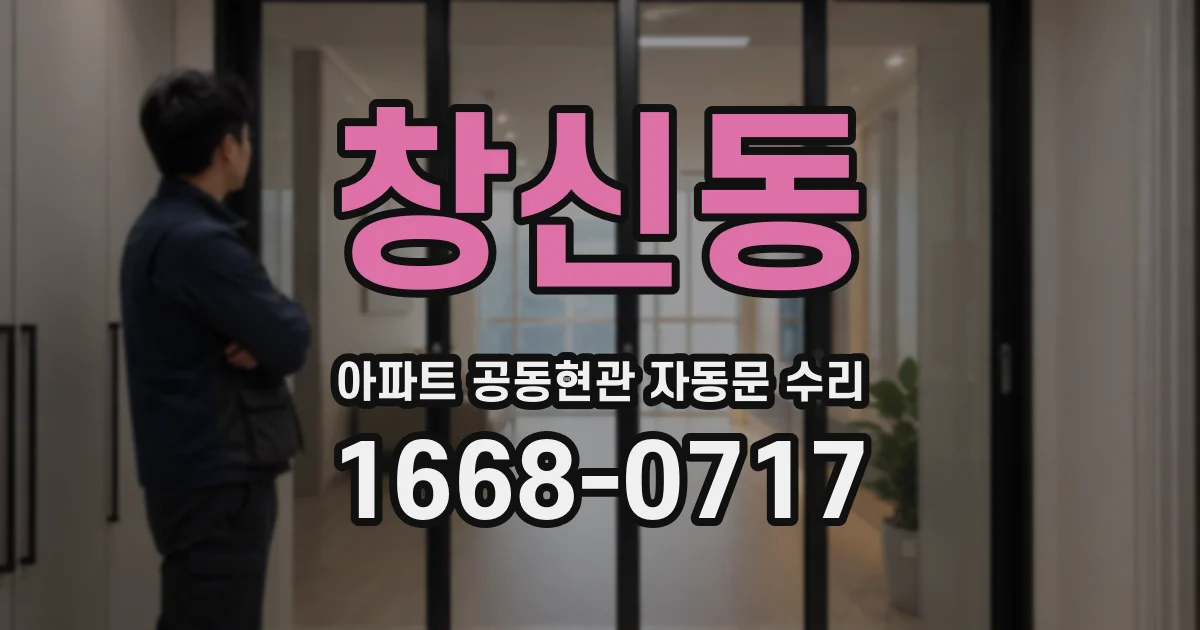 창신동 아파트 공동현관 자동문 수리