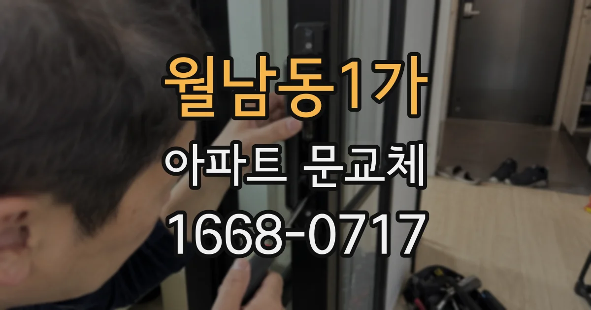 월남동1가 아파트 문교체