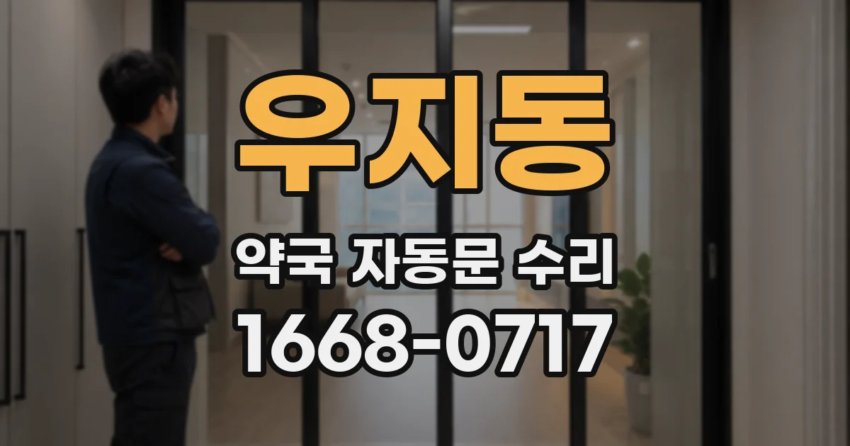 우지동 약국 자동문 수리