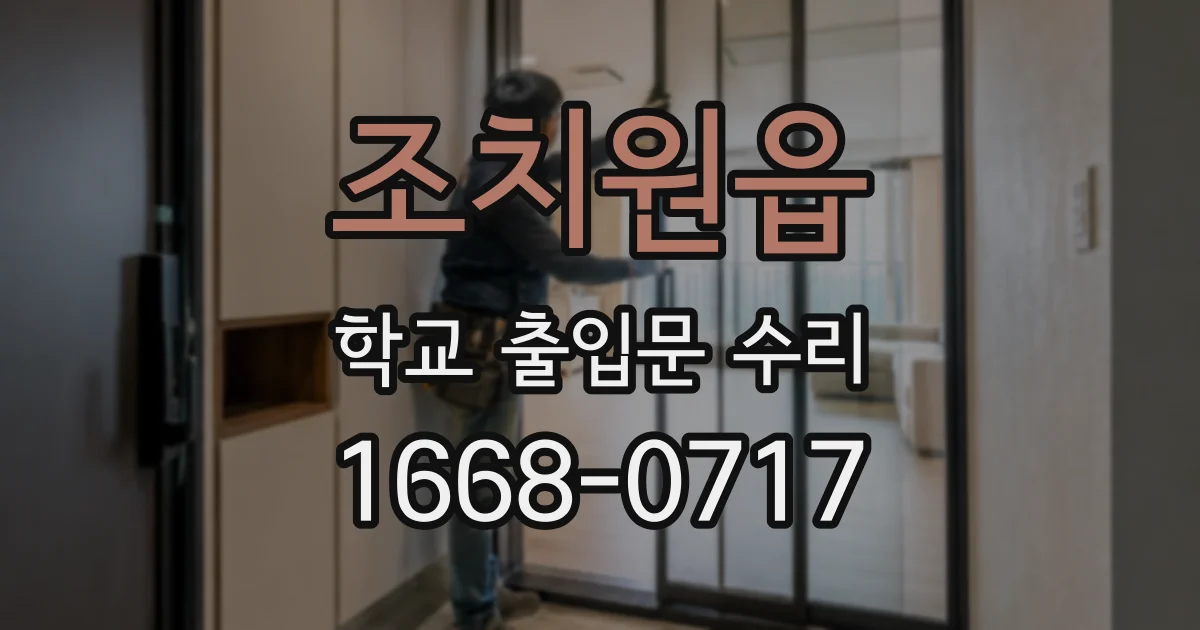 조치원읍 학교 출입문 수리