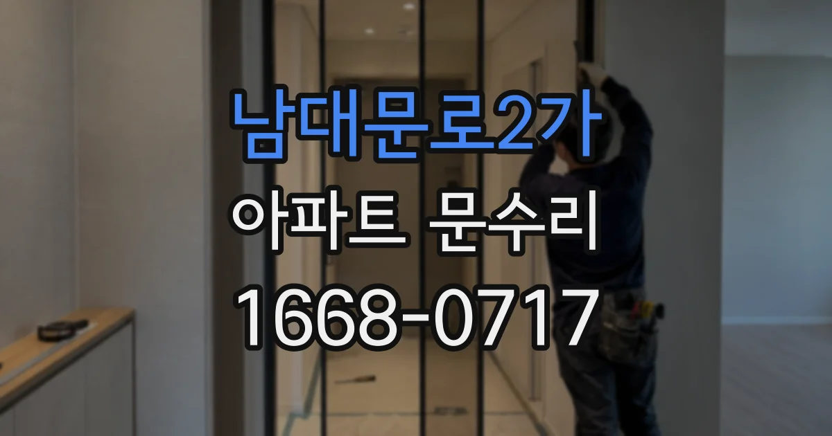 남대문로2가 아파트 문수리