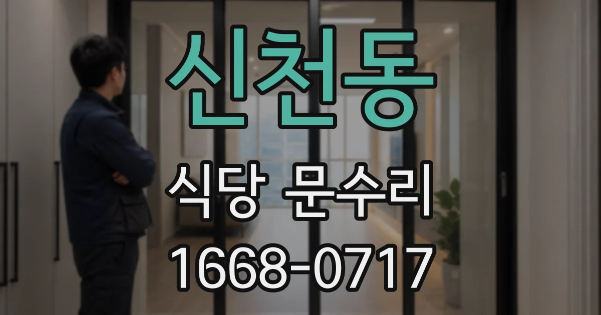 신천동 식당 문수리