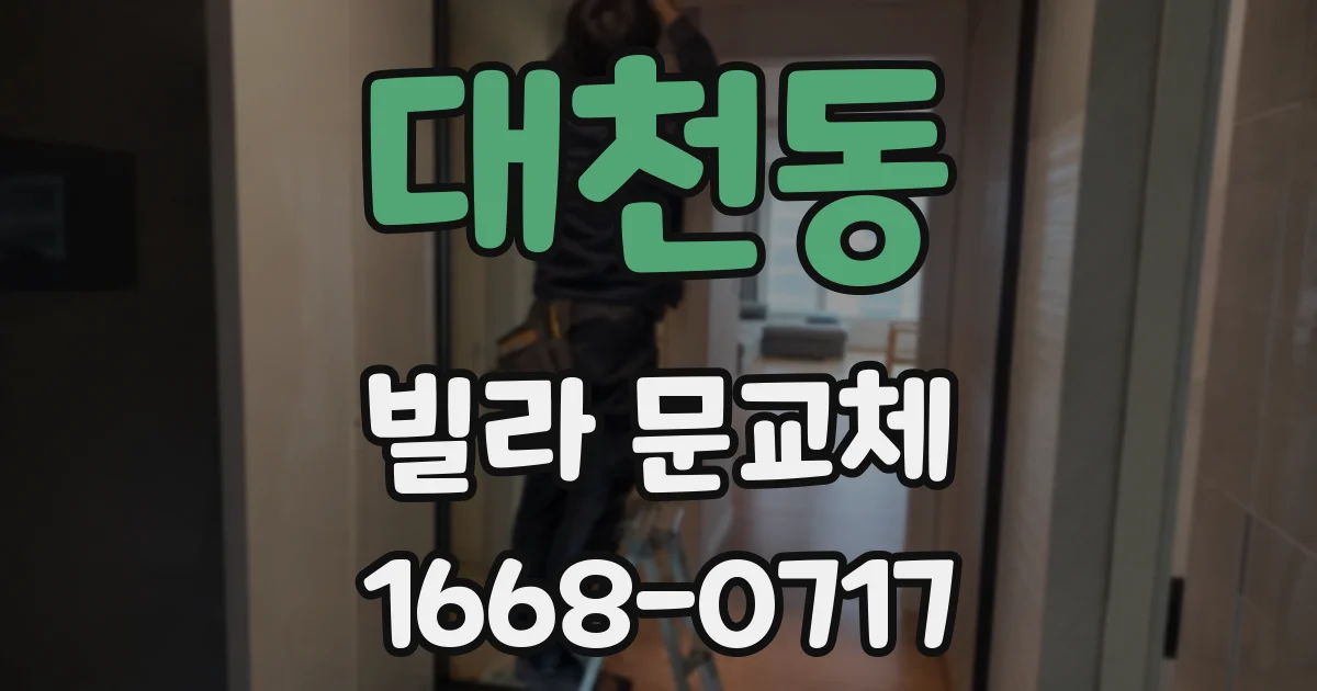 대천동 빌라 문교체