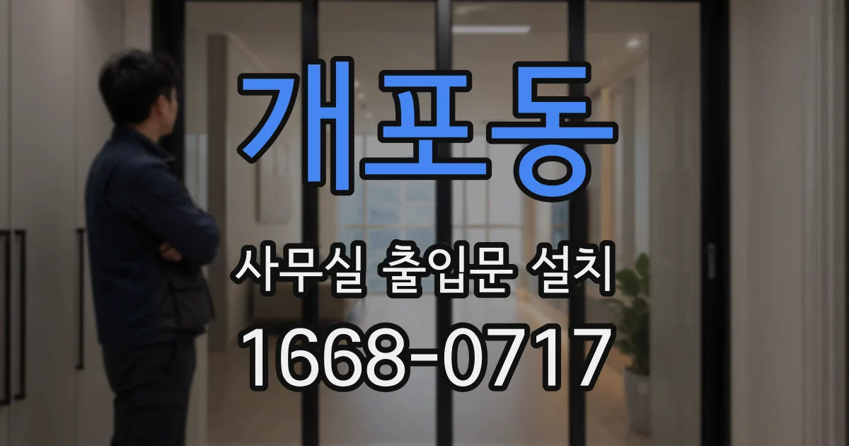 개포동 사무실 출입문 설치