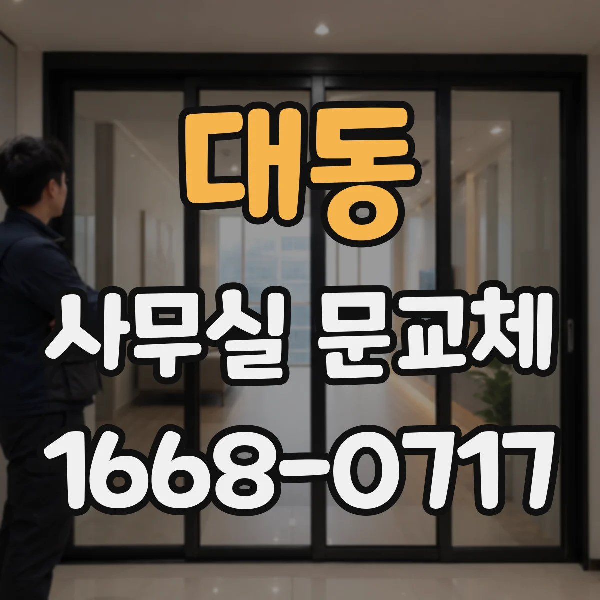 대동 사무실 문교체