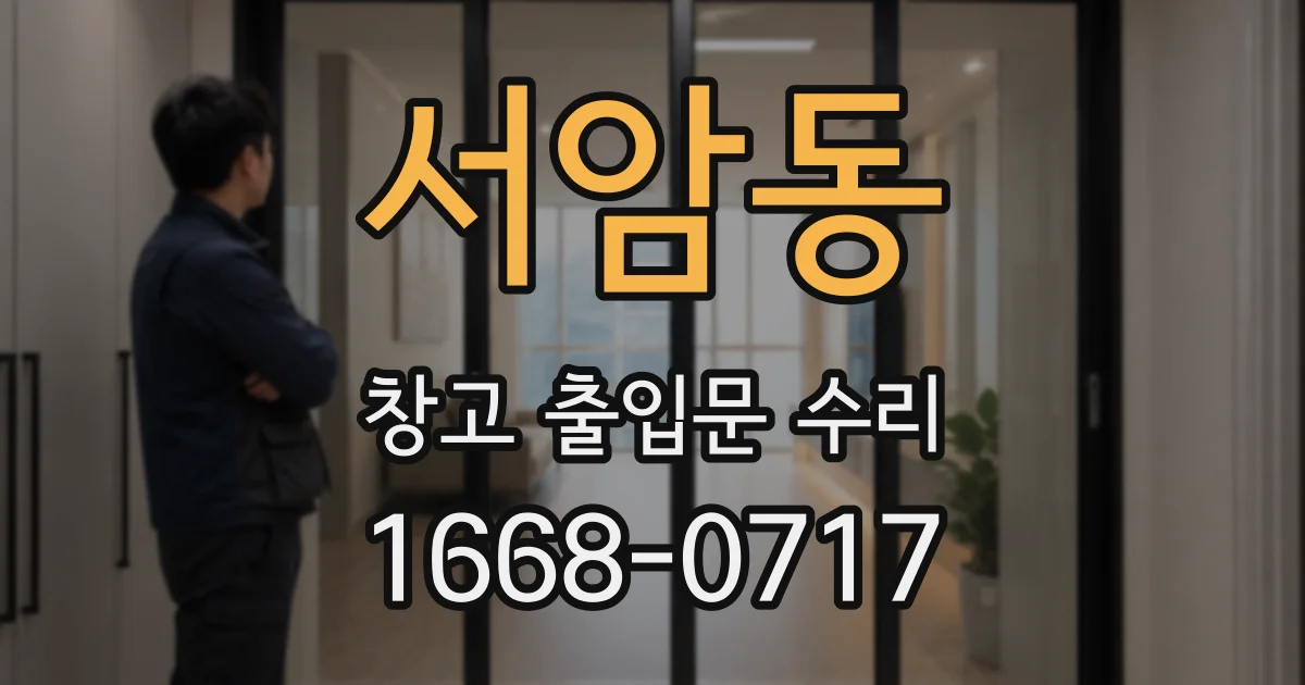 서암동 창고 출입문 수리