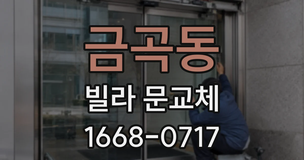 금곡동 빌라 문교체