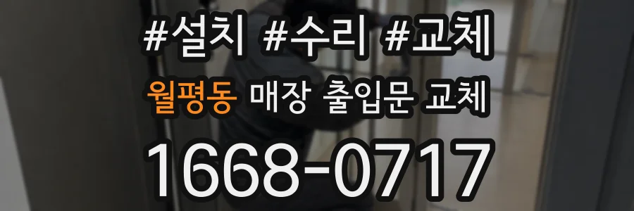 월평동 매장 출입문 교체