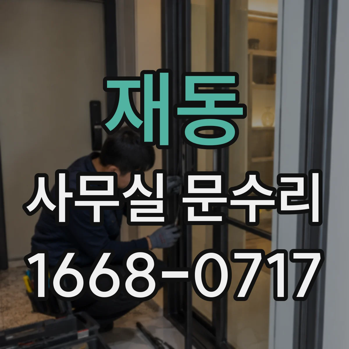 재동 사무실 문수리 문틀 재정렬 후 도어락·손잡이 체결 상태 확인