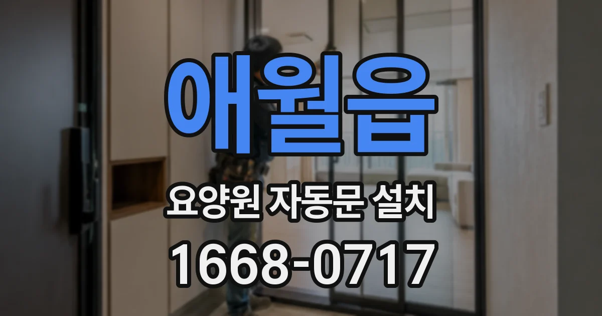 애월읍 요양원 자동문 설치