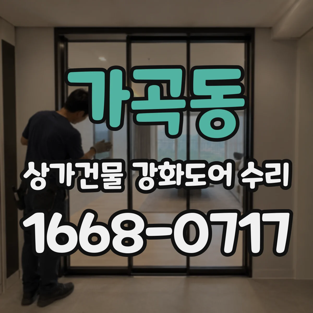 가곡동 상가건물 강화도어 수리