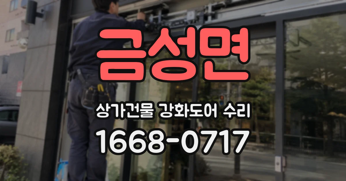 금성면 상가건물 강화도어 수리