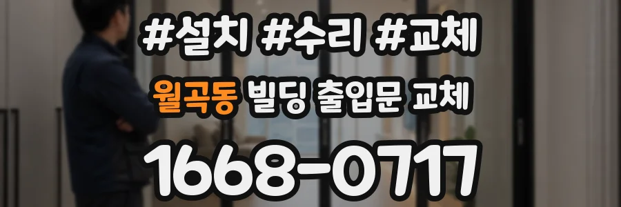월곡동 빌딩 출입문 교체